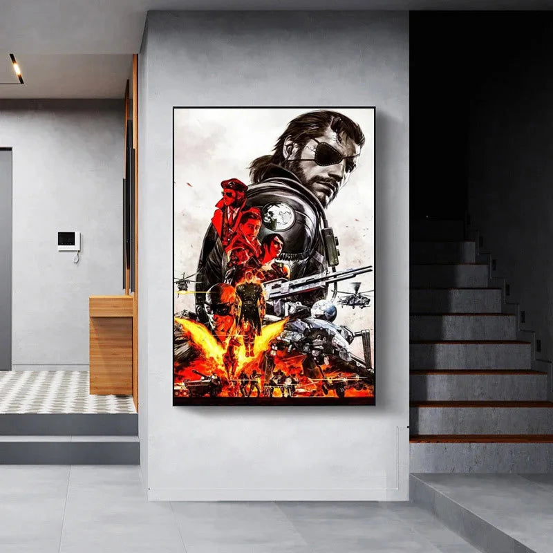 metal gear solid wall art Video Game Metal Gear Solid MGS Snake Girl Posters Merchandise Canvas – acacuss