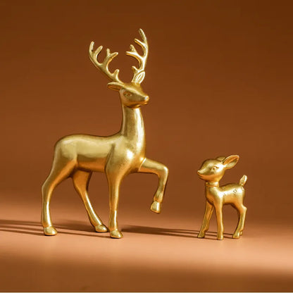 Room Decor Mother Deer Cute Kids Room Decor Sculptures Kawaii Miniatures Sculptures Christmas Home Decoration Fawn Figurines
