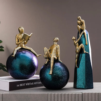 Modern Room Decoration Statue Home Decore Sculpture Abstract Resin Meditation Office Decor Aesthetic Art Figurines for Interior
