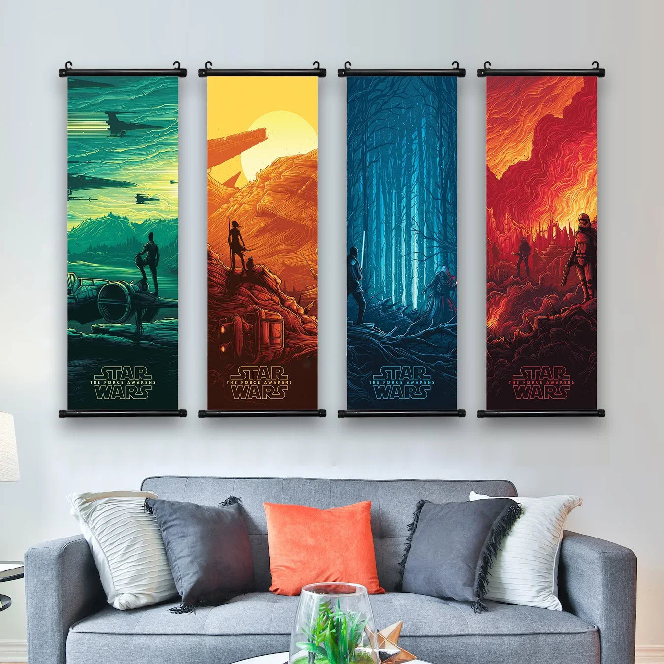 Disney Star Wars Poster Movie Wallpaper Wall Artwork Canvas Painting Print Home Room Decoration Hanging Scroll Art Decor Gift