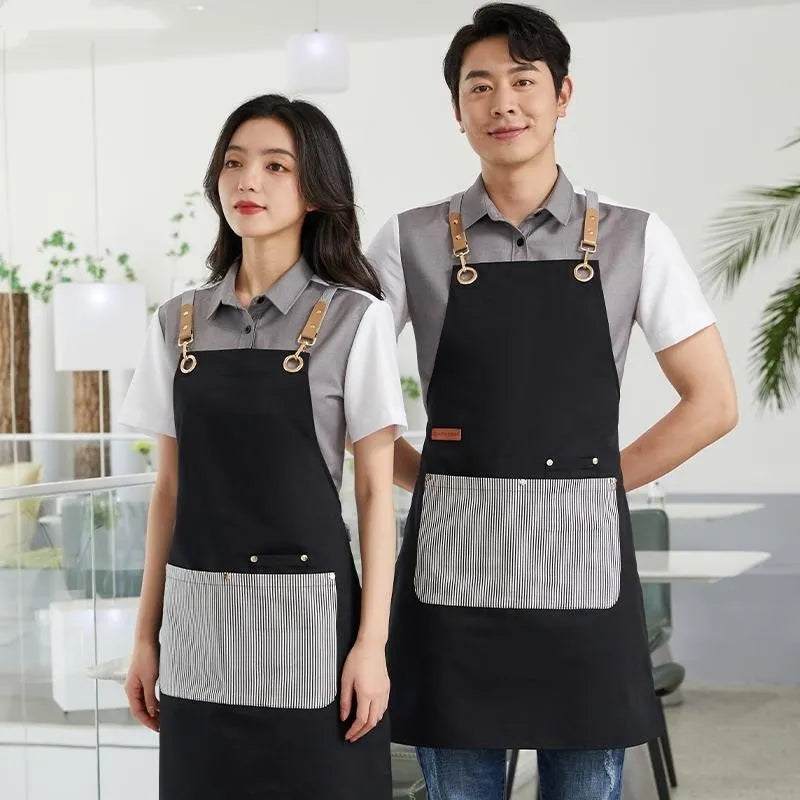 Men and women's kitchen aprons, baking, cleaning, hygiene, hairdressing, beauty salons, nail salons, cooking studio uniforms