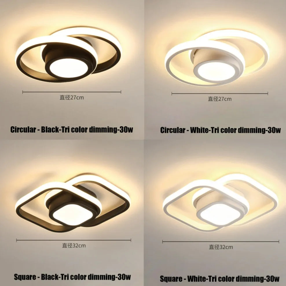 Nordic Indoor LED Ceiling Lamps for Corridor Balcony Aisle LED Ceiling Lights lampada Interior Lighting 3-color lamp AC85-265V