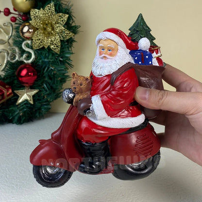 SAAKAR Santa Claus Resin Interior for Interior Luxury Home Decoration Character Object Noel Statues Christmas Decor Collections