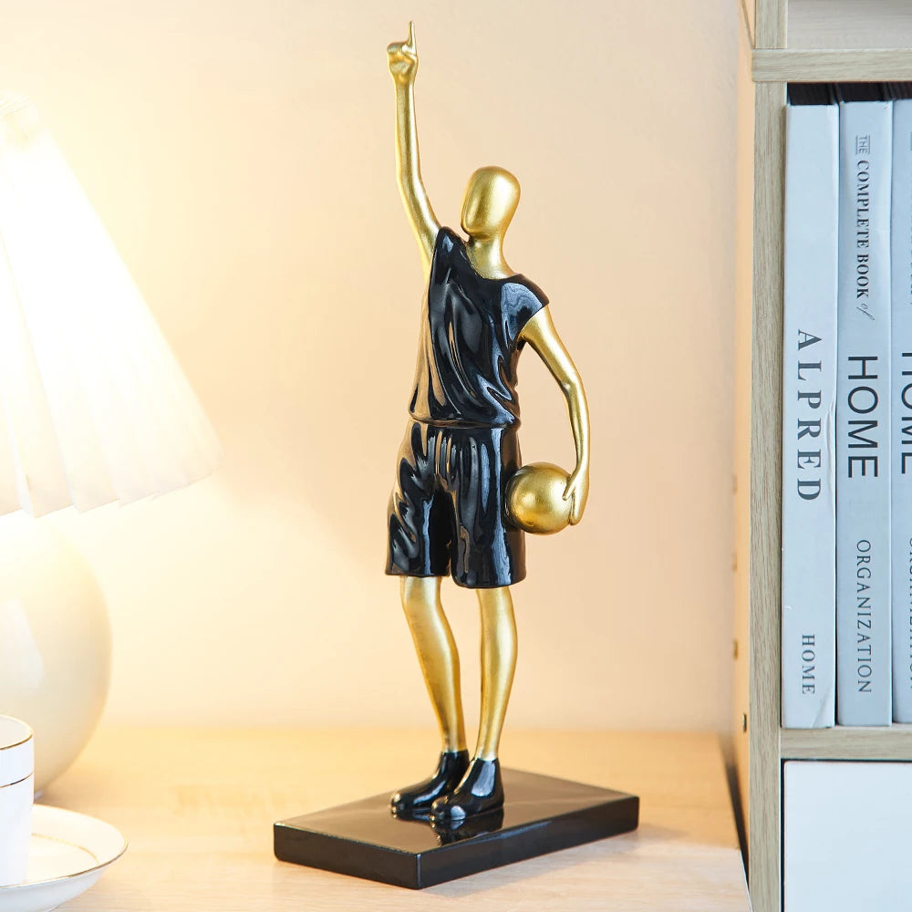 MInimalism Home Decor Living Room Decoration Resin Basketball Player Desktop Ornaments Basketball Lovers Collection Boys' Gifts