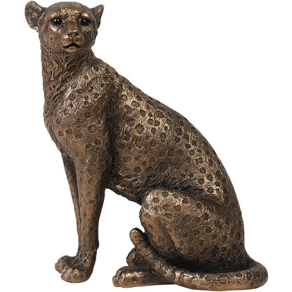 European Vintage Panther Statue Animal Figurine Leopard Jaguar Sculpture Home Living Room Office Decoration Gift