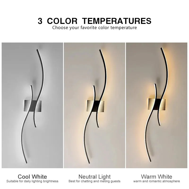 Minimalist LED Wall Lights Wall Sconce for Bedside Bedroom Aluminum Hardwire Interior LED Wall Lamps for Corridor Home AC85-265V