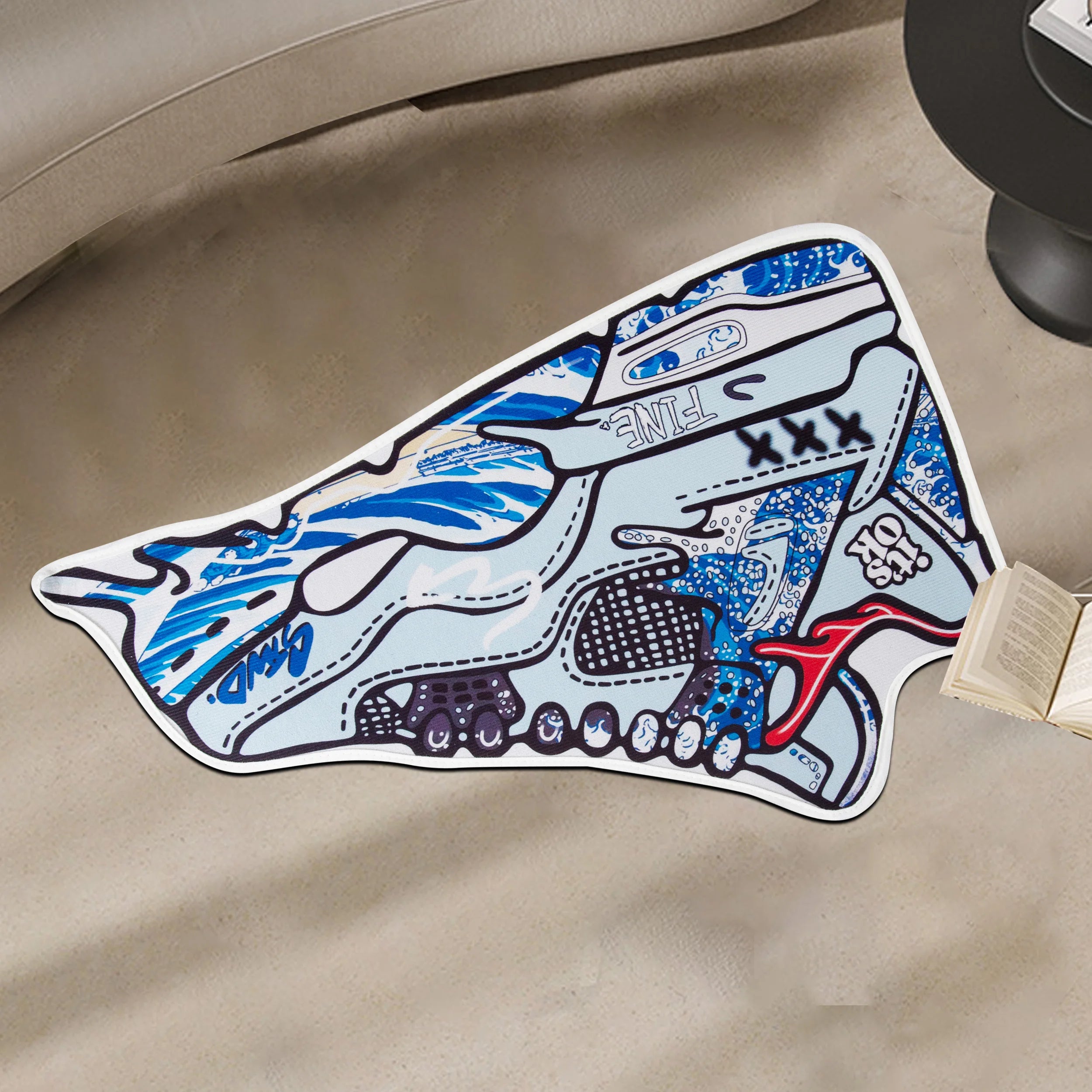 Sneaker Type Doormat Anti skid Super Absorbent Bathroom Floor Mats Hom acacuss