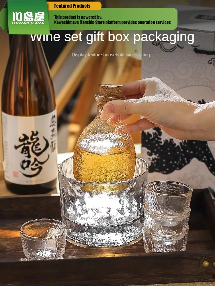 1 Set of Glass Sake Warmer Transparent Wine Warmer Heat-resistant Tea  Warmer Home Supplies