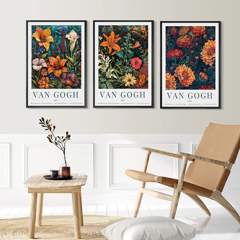 Vincent Van Gogh Classical Poster Canvas Painting Retro Flower Wall Art HD Pictures Bedroom For Living Room Home Decoration Gift