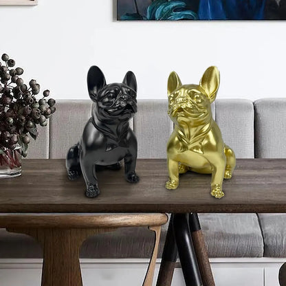 French Bulldog Statue - Colorful Resin Dog Statue for Home Decoration and Outdoor Display, Perfect for Bulldog Lovers