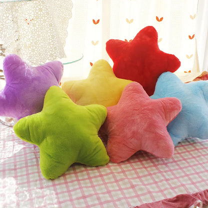 Star Pillow Plush Pillow Home Decoration Yellow Pink Red Sofa Ornaments Soft Bedroom Sleeping Pillow Cushion