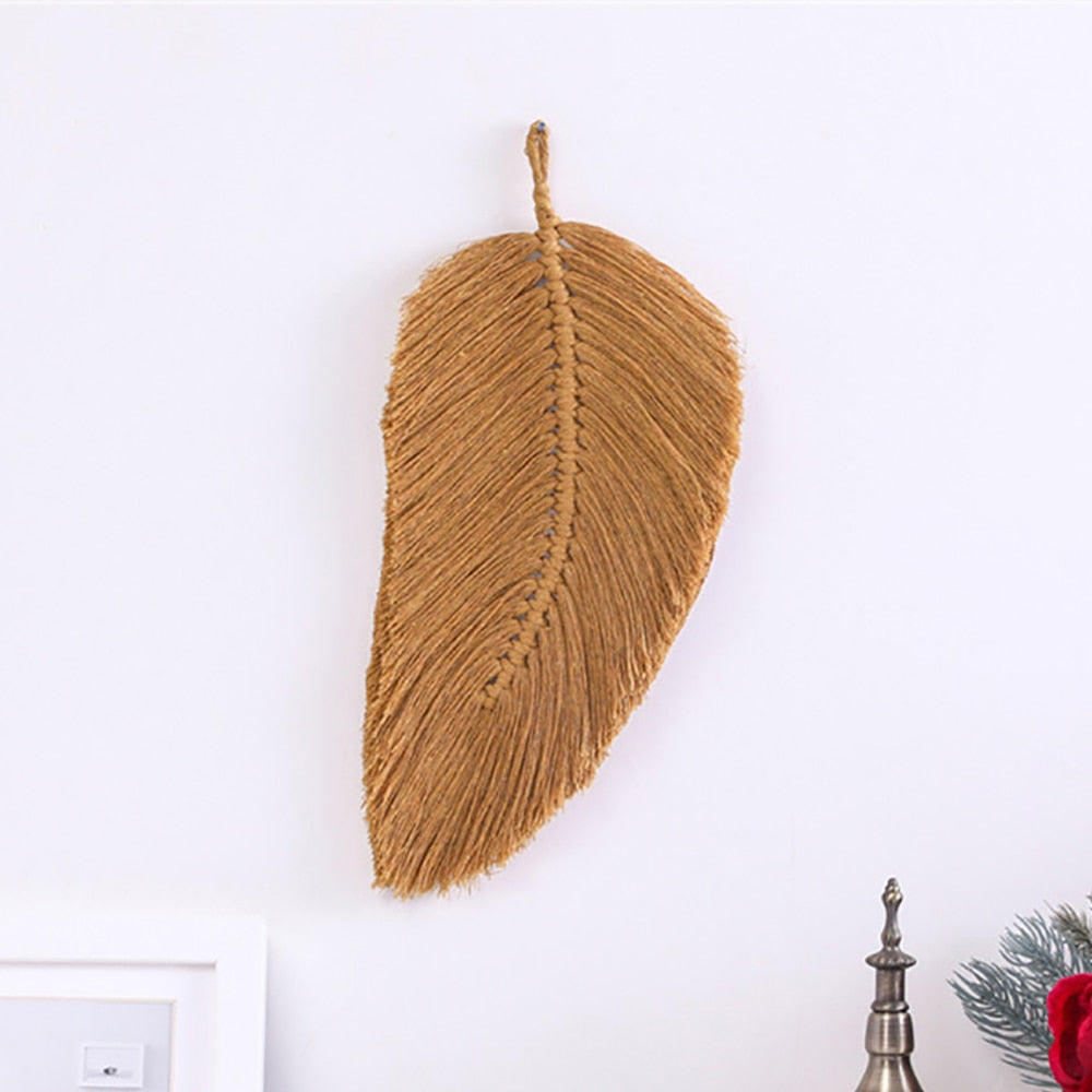 INS handgemachte Quasten Makramee Blätter Tapisserie nordischen Stil Tapisserie Wandbehang Spielzeug Kinderzimmer Dekor Home Kindergarten Boho Dekor 