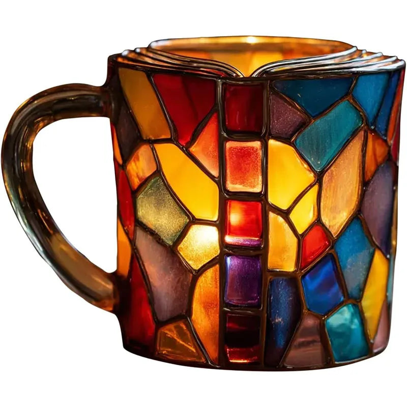 Heiße, hochwertige bemalte Buchtasse, 3D-bemalte Buchtasse, einzigartige Buchstapel-Kaffeetasse, kreative Wassertasse, Haushaltswaren, Geschenk