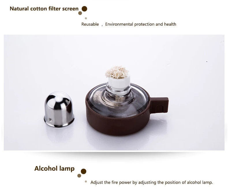 ACACUSS SIPHON COFFEE Maker Set vintage coffee Maker coffee bar decor Art - Coffee Machine Siphonic Distillation Coffee Pot - ACACUSS