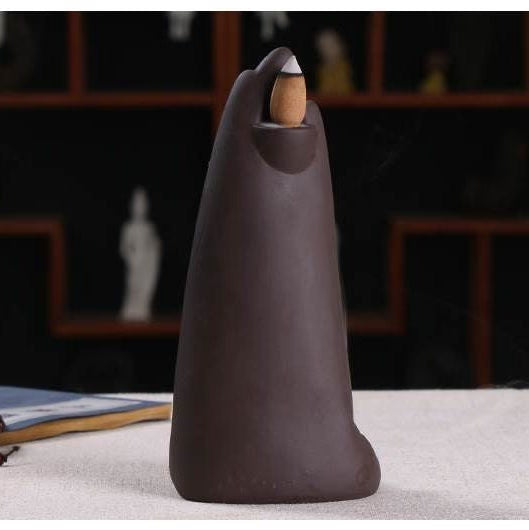 Minimalist Ceramic Waterfall  backflow Incense Burner| Modern SPIRITUAL Cloudy Mountain Cliff  Backflow Incense Burner | Cone Incense Burner - ACACUSS