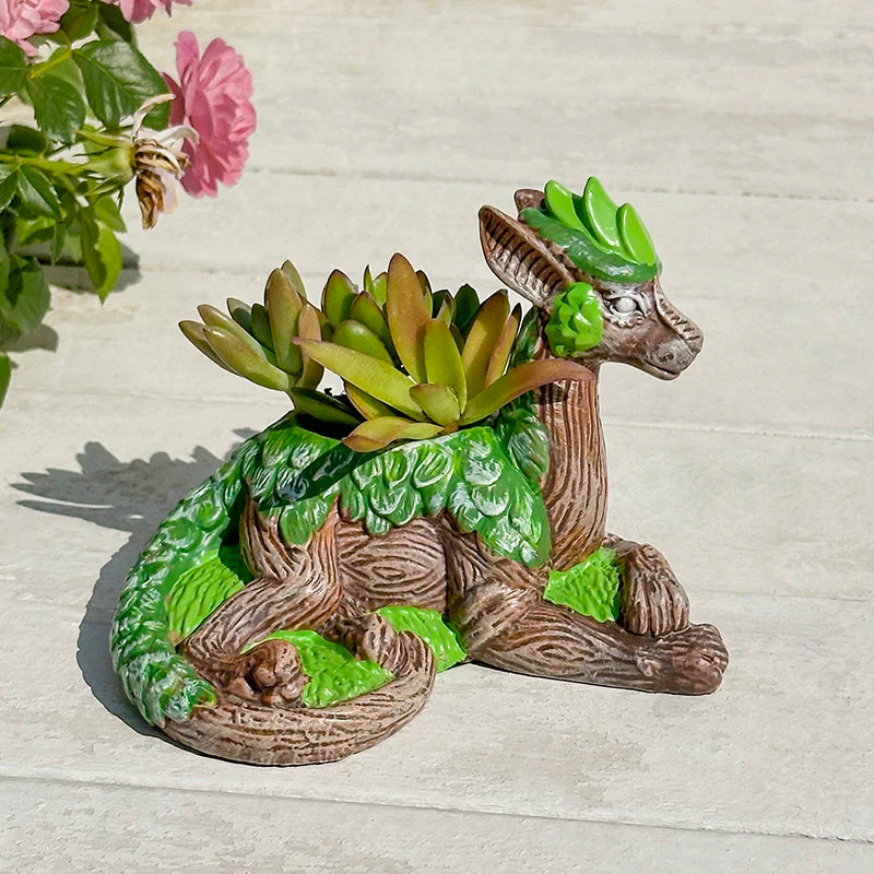 Kreativer Drachenbaum-Blumentopf, Sukkulentenpflanze, Gartenstatue, Ku –  acacuss