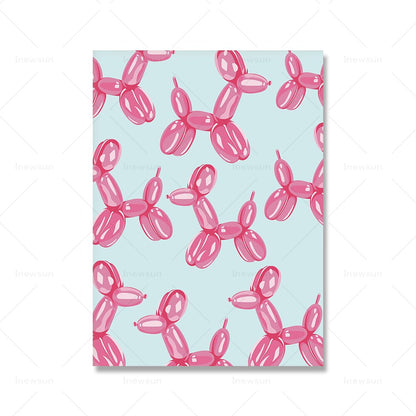 Rosa Preppy-Wandkunst, Mädchen-Bettzimmer-Dekoration, Pink-Leinwandgemälde, Wohnheim-Preppy-Poster, nordische Funky-Heimdekoration 