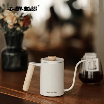 MHW-3BOMBER Pour Over Coffee Kettle 400ml/600ml Stainless Steel Gooseneck Tea Water Pot Chic Cafe Barista Kitchen Accessories