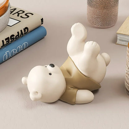 Mobile Phone Holders Cute Lying Bear Designed Cellphone Stands Desktop Ornaments Modern Creative Animal Figures Best Gift Crafts