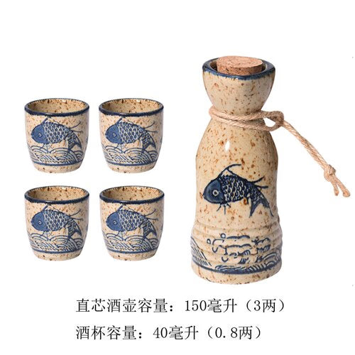 Sake Home Bar Sets Shot Glass Gift Box Soju Bar Sets Alcohol Bottle Bartending Kits Cups Jogo De Cozinha Bar Accessories WSW40XP acacuss