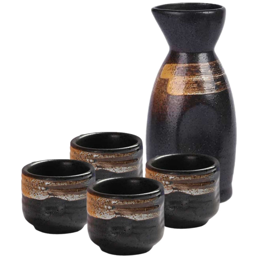 Sake Set Japanese Cups Bottle Pot Teacups Tea Ceramic Porcelain Cup Style Glasses Rice Jar Shot Hot Saki Pottery Accessories acacuss