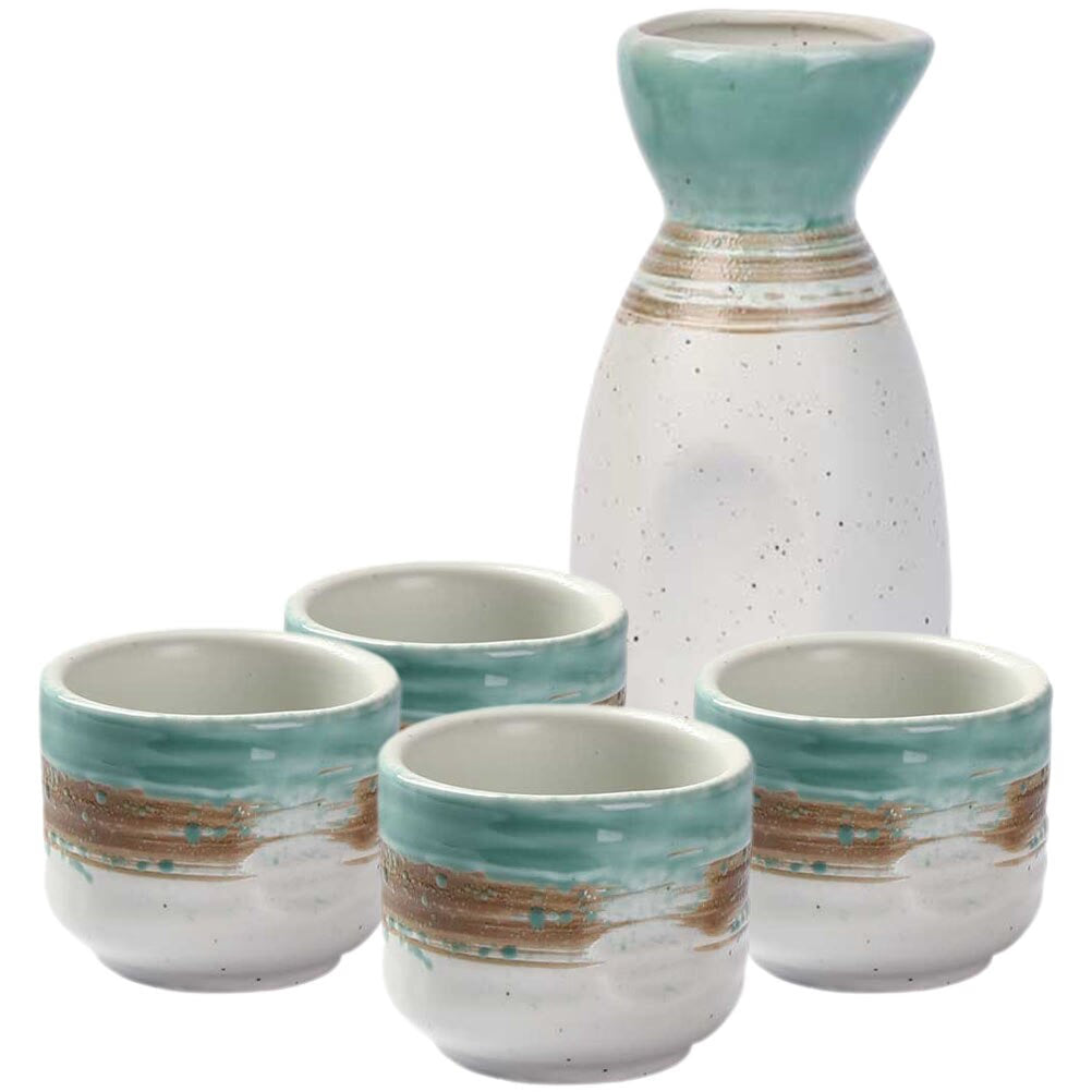 Sake Set Japanese Cups Bottle Pot Teacups Tea Ceramic Porcelain Cup Style Glasses Rice Jar Shot Hot Saki Pottery Accessories acacuss