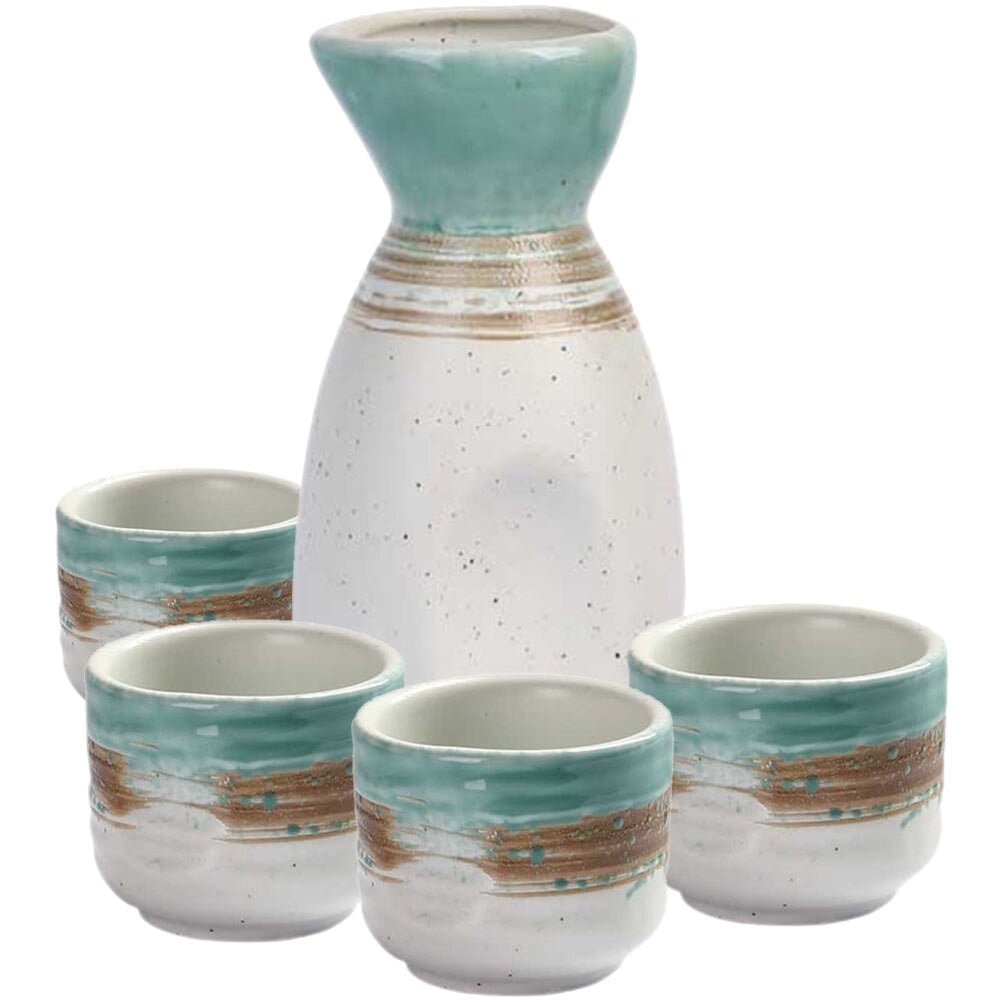 Sake Set Japanese Cups Bottle Pot Teacups Tea Ceramic Porcelain Cup Style Glasses Rice Jar Shot Hot Saki Pottery Accessories acacuss