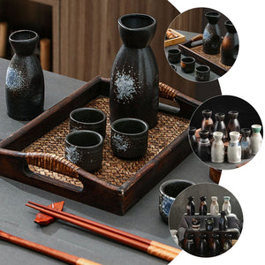 Sake Set Japanese Cups Bottle Pot Teacups Tea Ceramic Porcelain Cup Style Glasses Rice Jar Shot Hot Saki Pottery Accessories acacuss