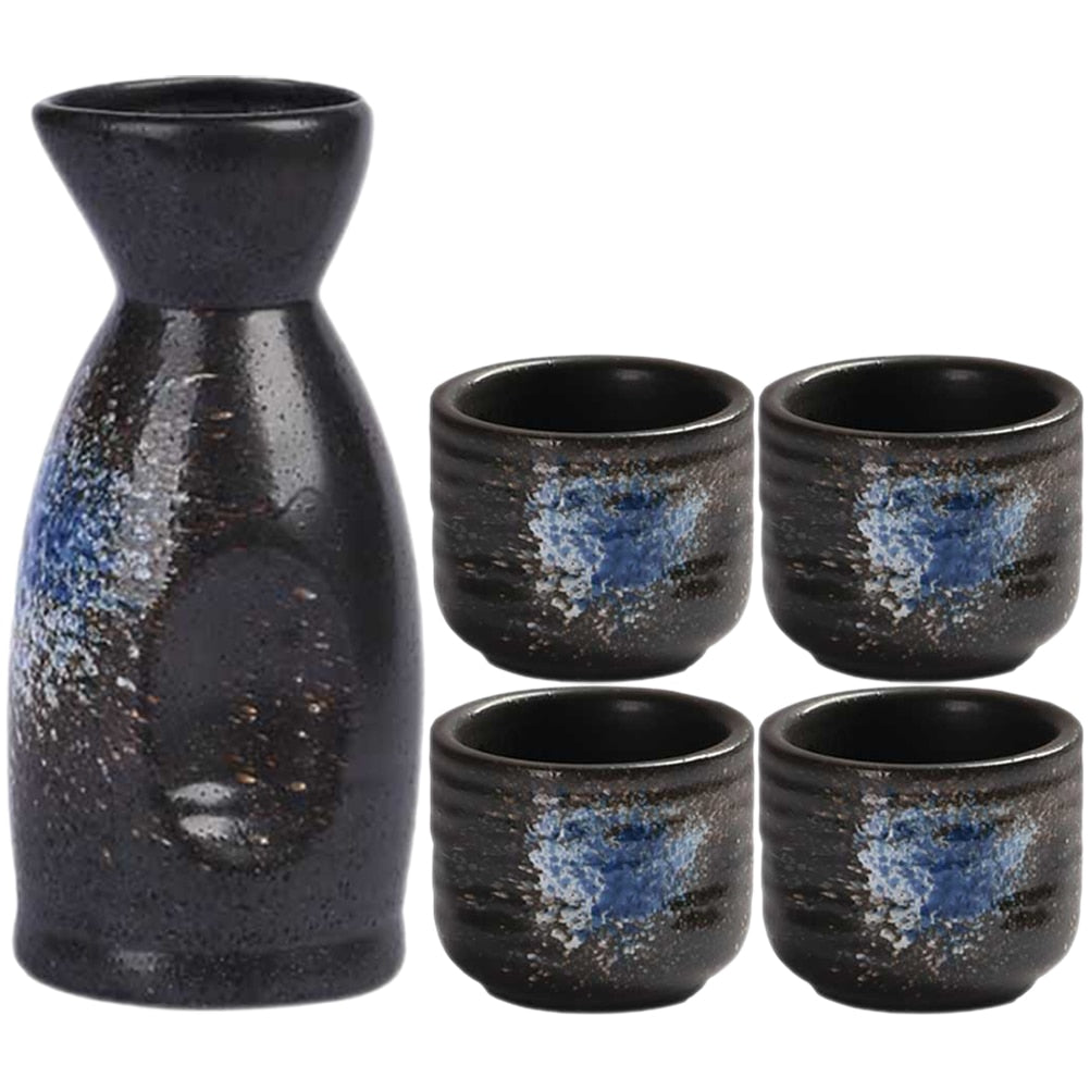 Sake Set Japanese Cups Bottle Pot Teacups Tea Ceramic Porcelain Cup Style Glasses Rice Jar Shot Hot Saki Pottery Accessories acacuss