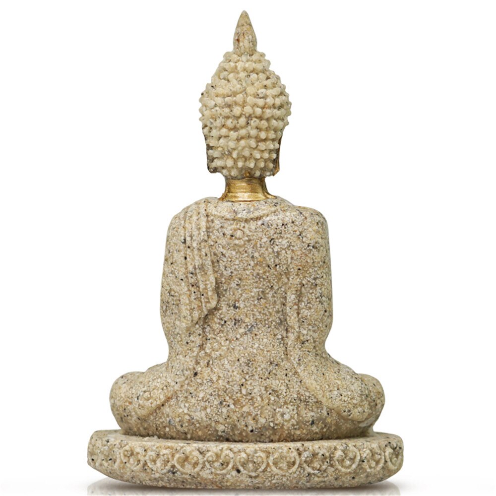 Sandstone Crafts Buddha Statue Resin Handicrafts Living Room Entrance Home Decor Southeast Asia Sculpture Meditation Bodhisattva acacuss