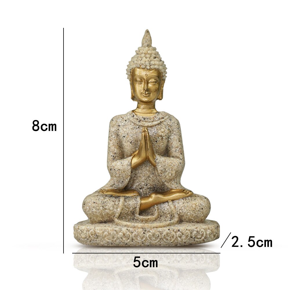 Sandstone Crafts Buddha Statue Resin Handicrafts Living Room Entrance Home Decor Southeast Asia Sculpture Meditation Bodhisattva acacuss