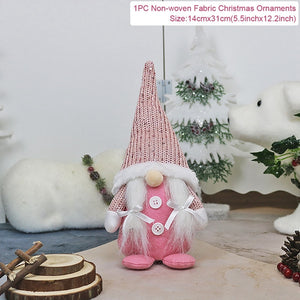 Santa Claus Christmas Ornaments Tree Decor Elk Snowman Plush Christmas Doll Decorations For Home 2023 Navidad Pendant Gift Kids acacuss