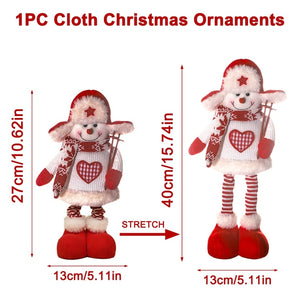 Santa Claus Christmas Ornaments Tree Decor Elk Snowman Plush Christmas Doll Decorations For Home 2023 Navidad Pendant Gift Kids acacuss