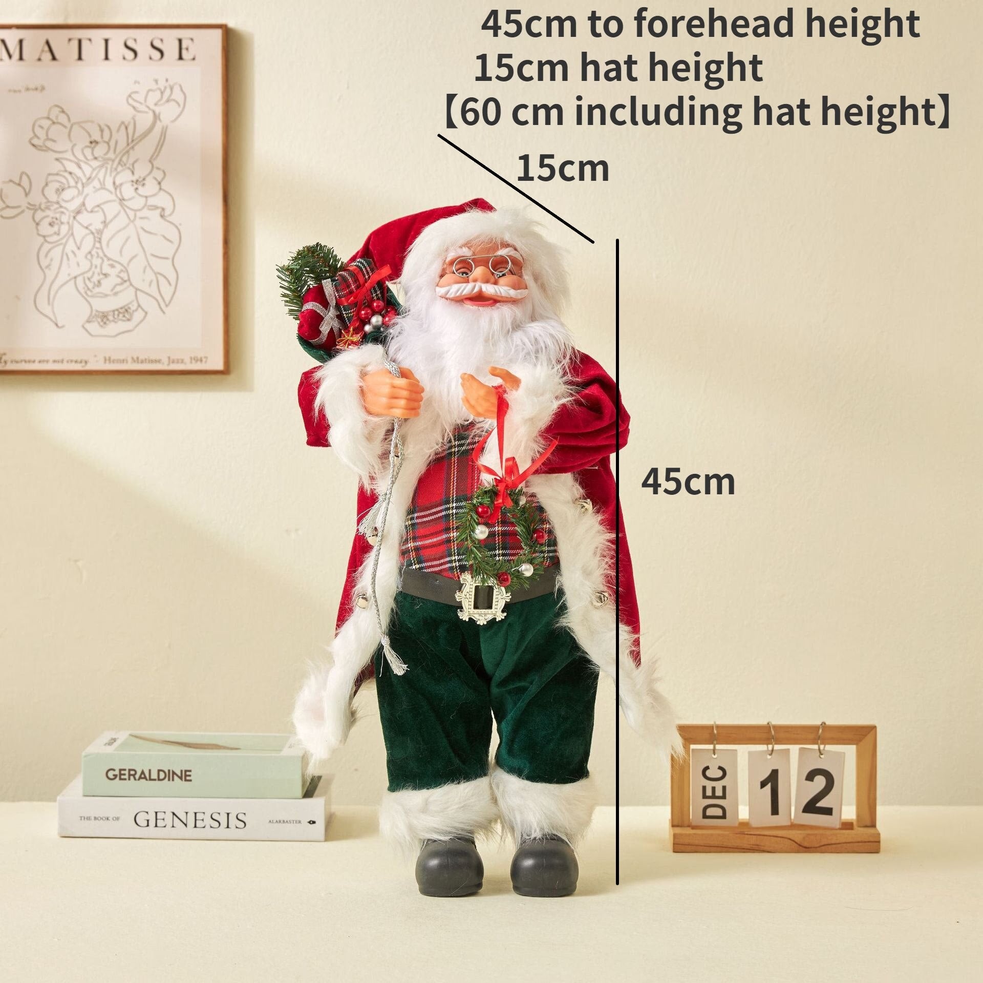 Santa Claus Christmas Ornaments Tree Decor Elk Snowman Plush Christmas Doll Decorations For Home 2023 Navidad Pendant Gift Kids acacuss