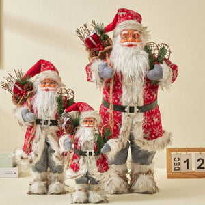 Santa Claus Christmas Ornaments Tree Decor Elk Snowman Plush Christmas Doll Decorations For Home 2023 Navidad Pendant Gift Kids acacuss