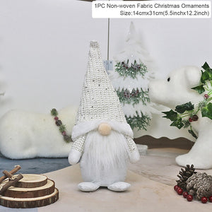 Santa Claus Christmas Ornaments Tree Decor Elk Snowman Plush Christmas Doll Decorations For Home 2023 Navidad Pendant Gift Kids acacuss