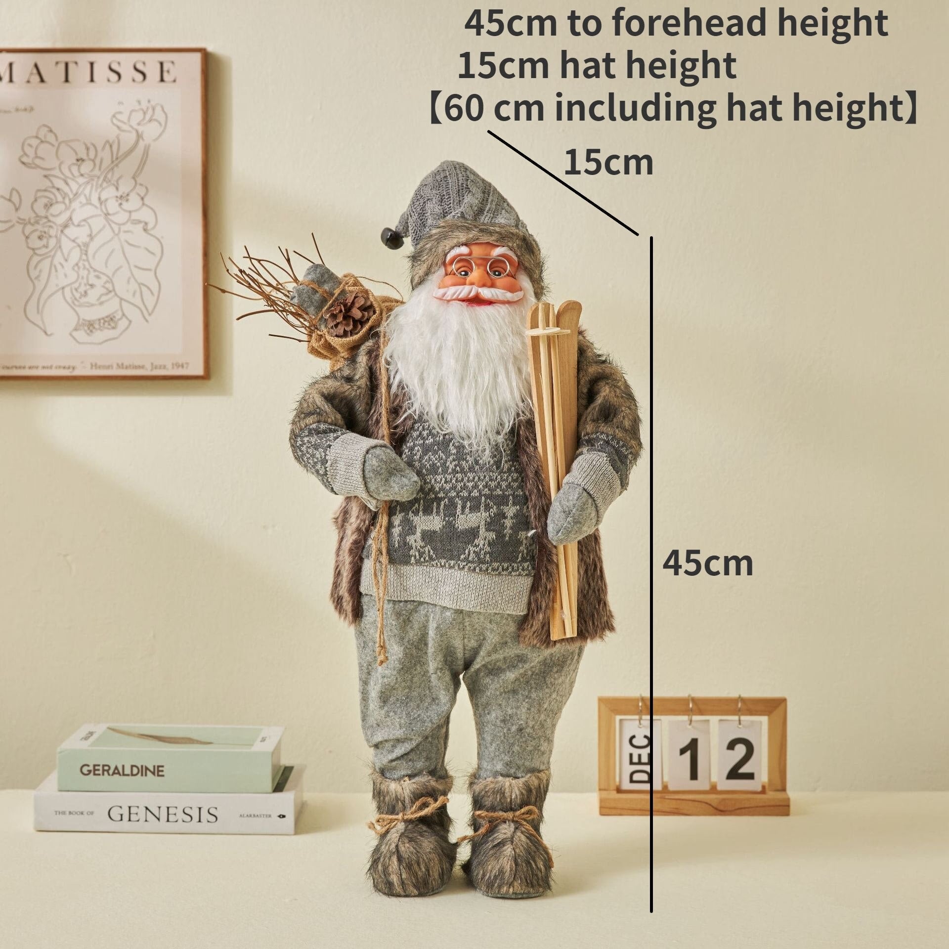 Santa Claus Christmas Ornaments Tree Decor Elk Snowman Plush Christmas Doll Decorations For Home 2023 Navidad Pendant Gift Kids acacuss