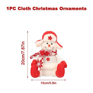 Santa Claus Christmas Ornaments Tree Decor Elk Snowman Plush Christmas Doll Decorations For Home 2023 Navidad Pendant Gift Kids acacuss
