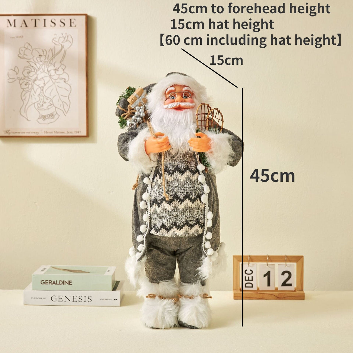Santa Claus Christmas Ornaments Tree Decor Elk Snowman Plush Christmas Doll Decorations For Home 2023 Navidad Pendant Gift Kids acacuss