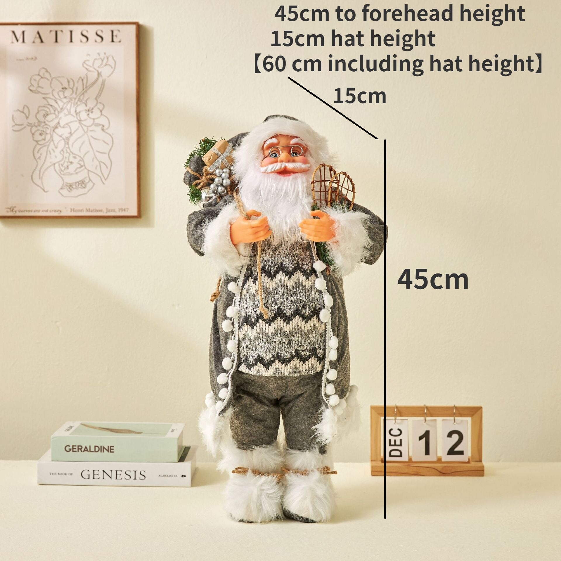 Santa Claus Christmas Ornaments Tree Decor Elk Snowman Plush Christmas Doll Decorations For Home 2023 Navidad Pendant Gift Kids acacuss