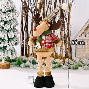 Santa Claus Christmas Ornaments Tree Decor Elk Snowman Plush Christmas Doll Decorations For Home 2023 Navidad Pendant Gift Kids acacuss