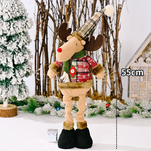 Santa Claus Christmas Ornaments Tree Decor Elk Snowman Plush Christmas Doll Decorations For Home 2023 Navidad Pendant Gift Kids acacuss