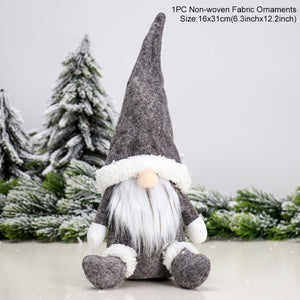Santa Claus Christmas Ornaments Tree Decor Elk Snowman Plush Christmas Doll Decorations For Home 2023 Navidad Pendant Gift Kids acacuss