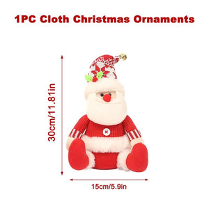 Santa Claus Christmas Ornaments Tree Decor Elk Snowman Plush Christmas Doll Decorations For Home 2023 Navidad Pendant Gift Kids acacuss