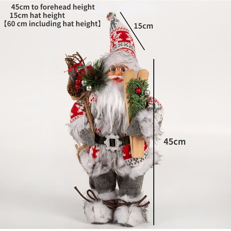 Santa Claus Christmas Ornaments Tree Decor Elk Snowman Plush Christmas Doll Decorations For Home 2023 Navidad Pendant Gift Kids acacuss