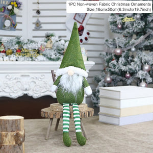 Santa Claus Christmas Ornaments Tree Decor Elk Snowman Plush Christmas Doll Decorations For Home 2023 Navidad Pendant Gift Kids acacuss