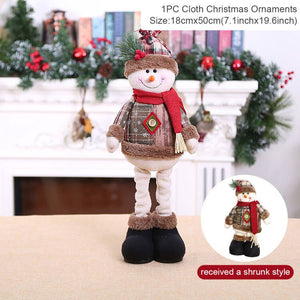 Santa Claus Christmas Ornaments Tree Decor Elk Snowman Plush Christmas Doll Decorations For Home 2023 Navidad Pendant Gift Kids acacuss