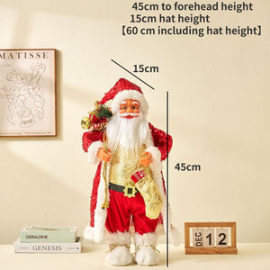 Santa Claus Christmas Ornaments Tree Decor Elk Snowman Plush Christmas Doll Decorations For Home 2023 Navidad Pendant Gift Kids acacuss