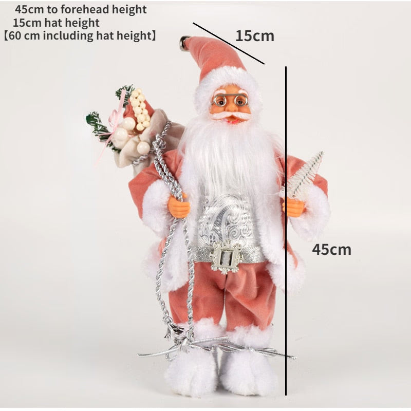 Santa Claus Christmas Ornaments Tree Decor Elk Snowman Plush Christmas Doll Decorations For Home 2023 Navidad Pendant Gift Kids acacuss