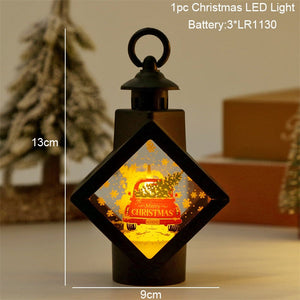 Santa Snowman Christmas Diamond LED Wind Lantern Ornament Christmas Decoration for Home 2023 Navidad Noel New Year 2024 Kid Gift acacuss